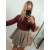 Sweter dopasowany Vero bordowy