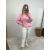 Sweter z wełną Pastel różowy