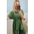 Wiskozowy komplet z koszulą Veste khaki