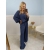 Komplet wiskozowy Ferro plus size granatowy