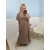 Sukienka midi Sofia brązowa plus size