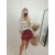 Sweter oversize z bufiastymi rękawami Tori beżowy