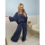 Komplet wiskozowy Ferro plus size granatowy