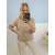 T shirt Luisa  w paski brązowo beżowy