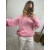 Sweter z wełną Pastel różowy