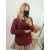 Sweter dopasowany Vero bordowy