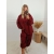 Komplet bawełniany Modern II plus size bordo