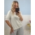 T shirt Luisa  w paski kremowo szary