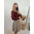 Sweter dopasowany Vero bordowy
