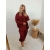 Komplet bawełniany Modern II plus size bordo