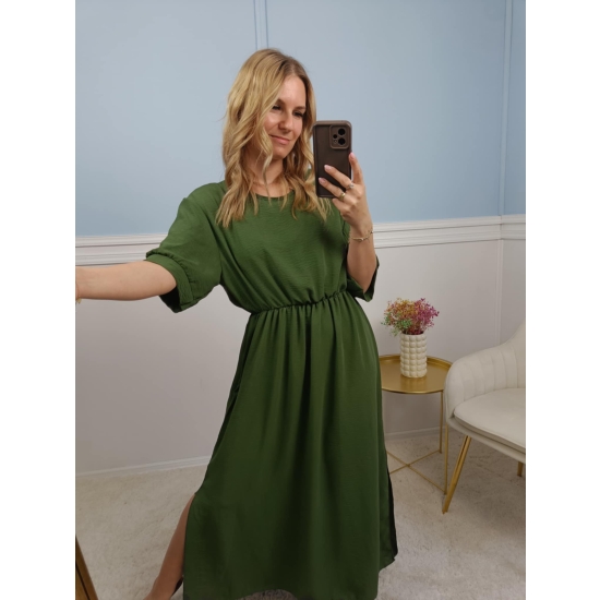 Sukienka midi Florencja khaki