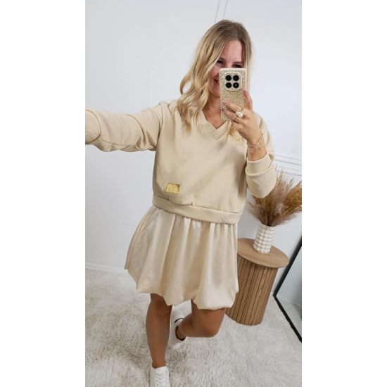 Komplet bluza z sukienką Peru beż
