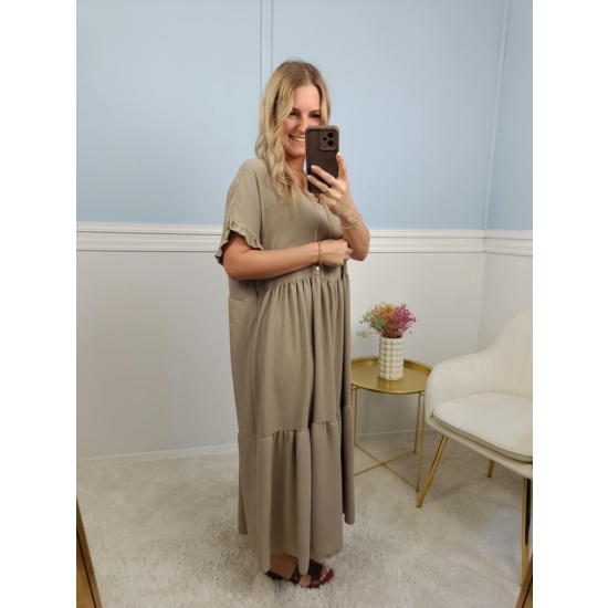 Sukienka Gracja plus size mokka