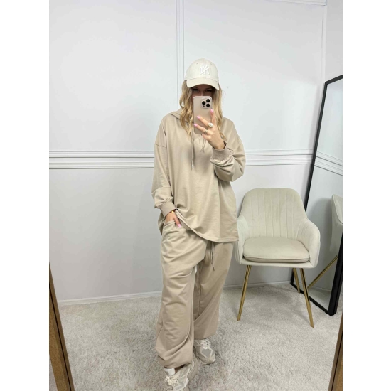 Komplet bawełniany Modern II plus size beżowy