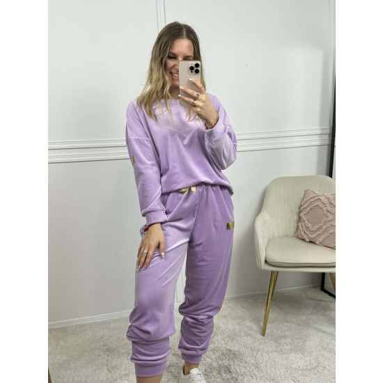 Komplet Welurowy Velvet lila