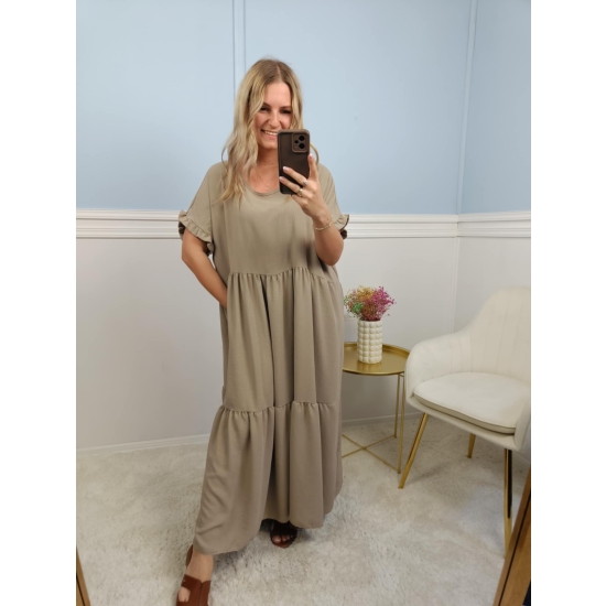 Sukienka Gracja plus size mokka