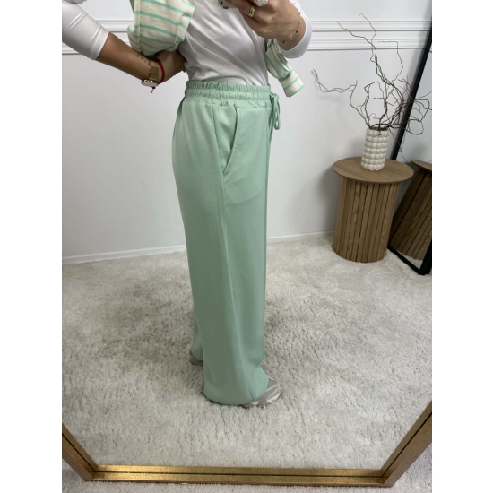 Spodnie o szerokim kroju Monroe miętowe