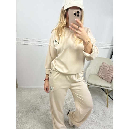 Komplet z wiązaniem Sami beżowy