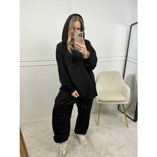 Komplet bawełniany Modern II plus size czarny