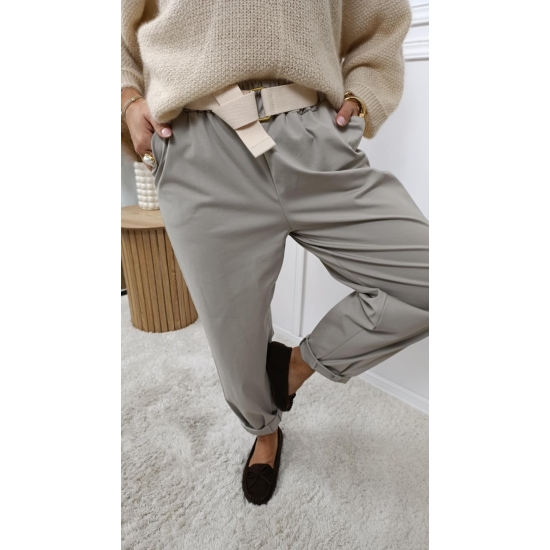 Spodnie bawełniane Roma fango