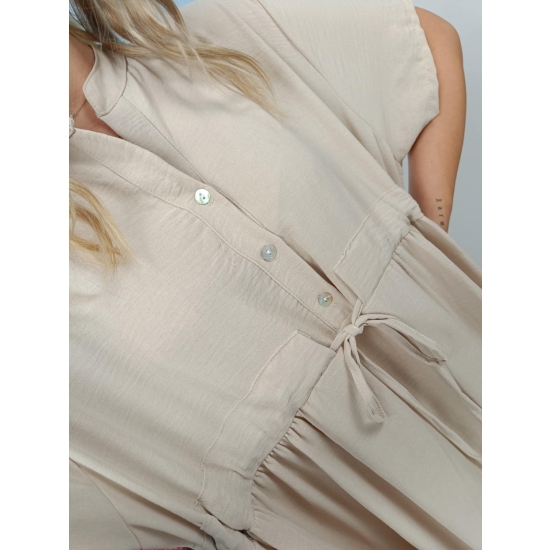 Sukienka Irene plus size beżowa