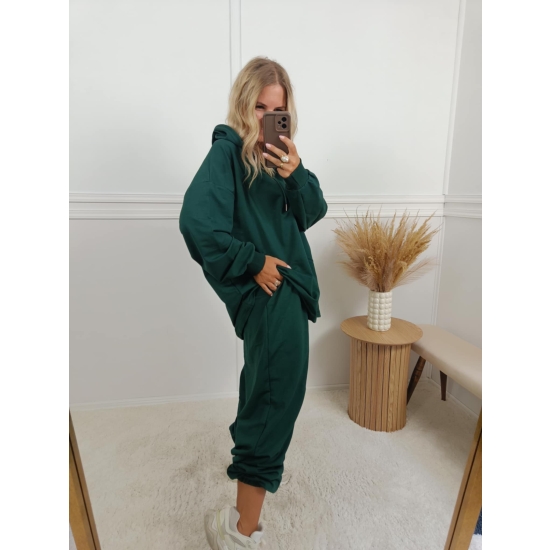 Komplet bawełniany Modern II plus size butelkowa zieleń