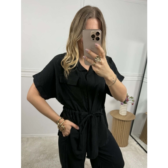 Komplet z koszulą Ewo czarny