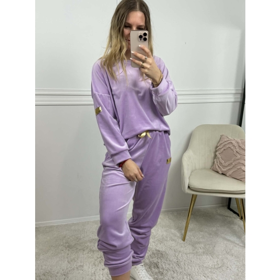 Komplet Welurowy Velvet lila