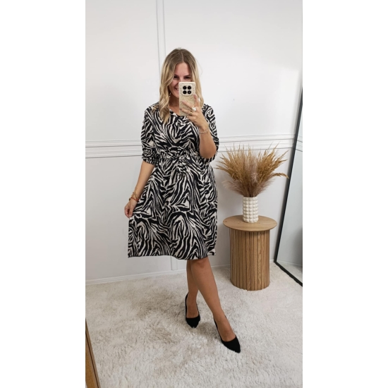 Sukienka midi Nela zebra