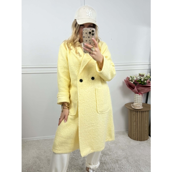 Płaszcz Bukla pastelowy żółty