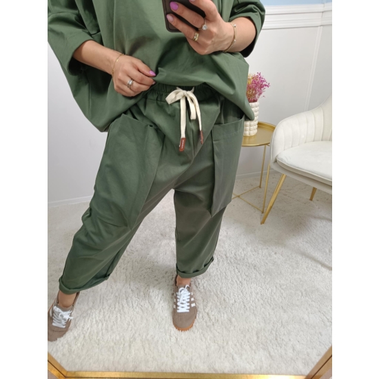 Komplet bawełniany Over khaki