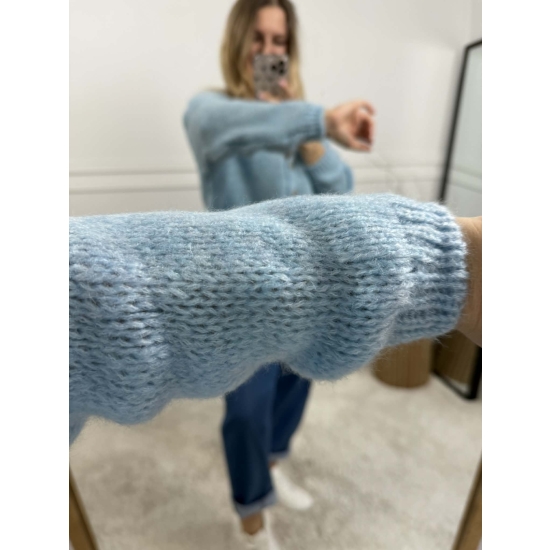 Krótki kardigan Monica baby blue