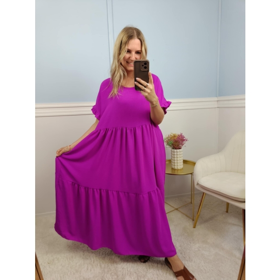 Sukienka Gracja plus size amarantowa