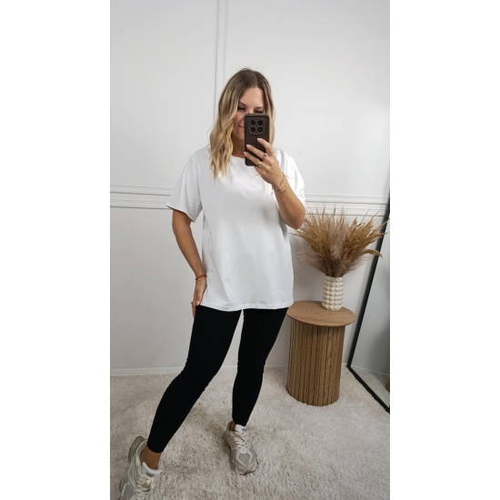 Bawełniany t shirt basic biały