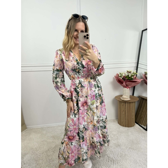 Sukienka midi Sara w wiosenne kwiaty