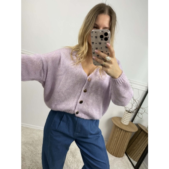 Krótki kardigan Monica lila