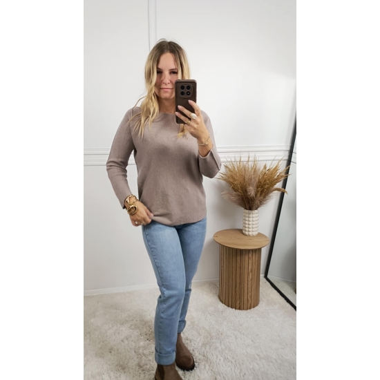 Sweter dopasowany Vero beżowy