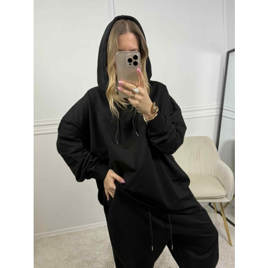 Komplet bawełniany Modern II plus size czarny