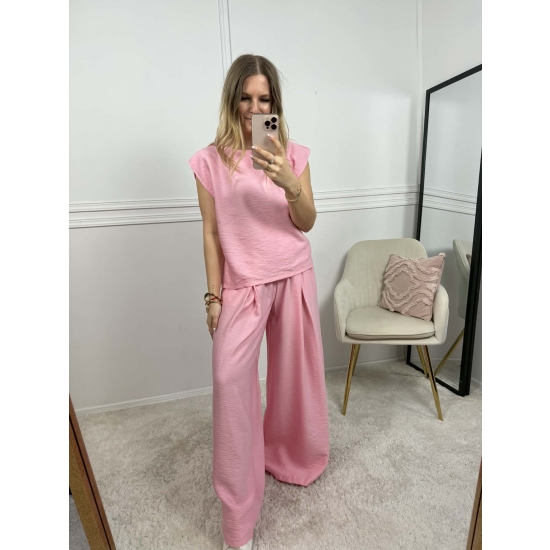 Komplet wiskozowy Carmen różowy