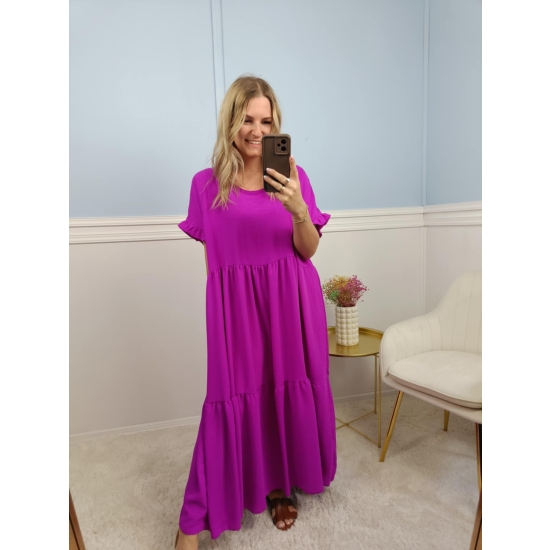 Sukienka Gracja plus size amarantowa