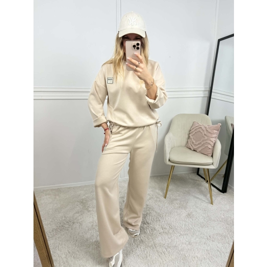 Komplet z wiązaniem Sami beżowy