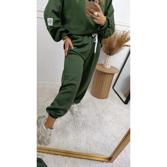 Wiskozowy komplet dresowy Zarka khaki