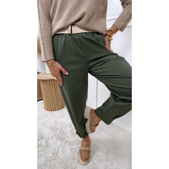 Spodnie bawełniane Roma khaki