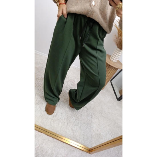 Spodnie o szerokim kroju Madam khaki