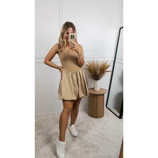 Komplet bluza z sukienką Peru brąz