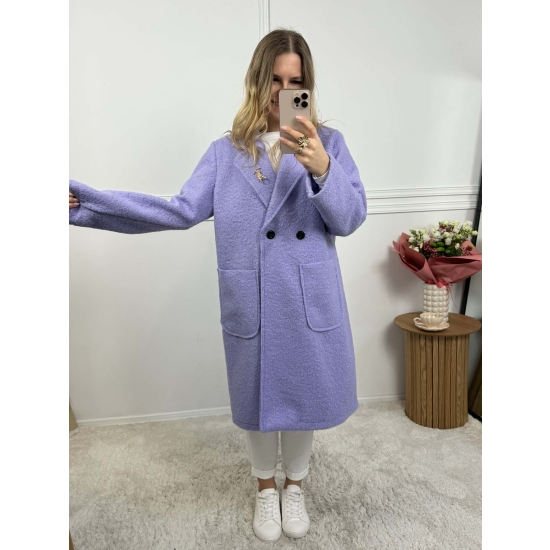Płaszcz Bukla pastelowy fioletowy