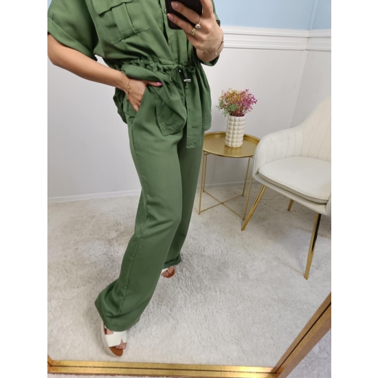 Wiskozowy komplet Safari khaki