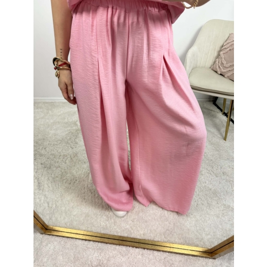 Komplet wiskozowy Carmen różowy