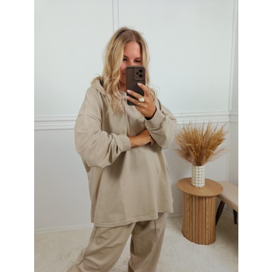 Komplet bawełniany Modern II plus size beżowy