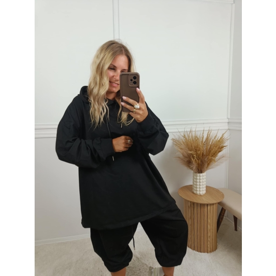 Komplet bawełniany Modern II plus size czarny